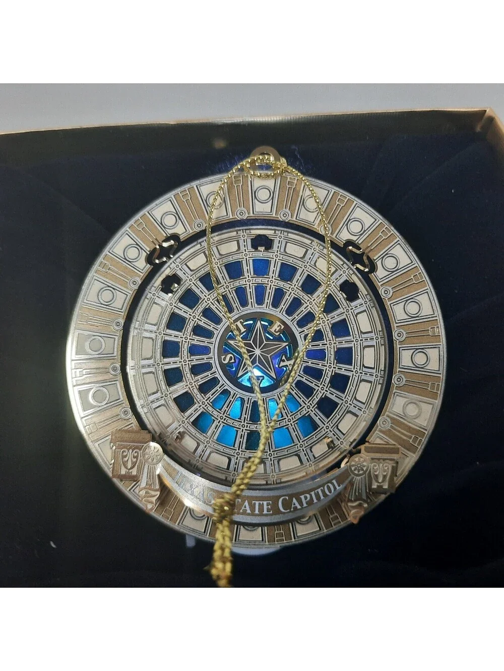 Texas State Capitol Interior Dome Lighted Ornament Tested Works